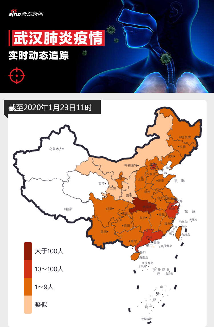 武漢新型肺炎疫情圖